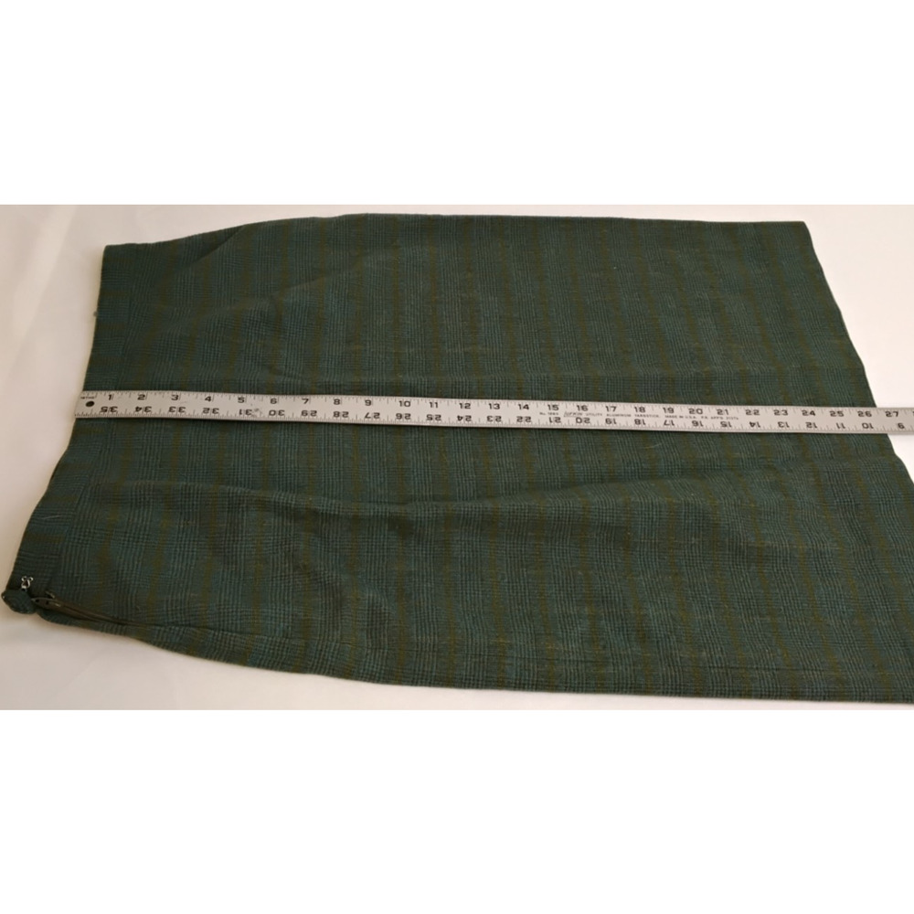 Pendleton Skirt Suit Set Women's 14 Green Plaid 100% Virgin Wool 1960s #Z5719 - Picture 13 of 16